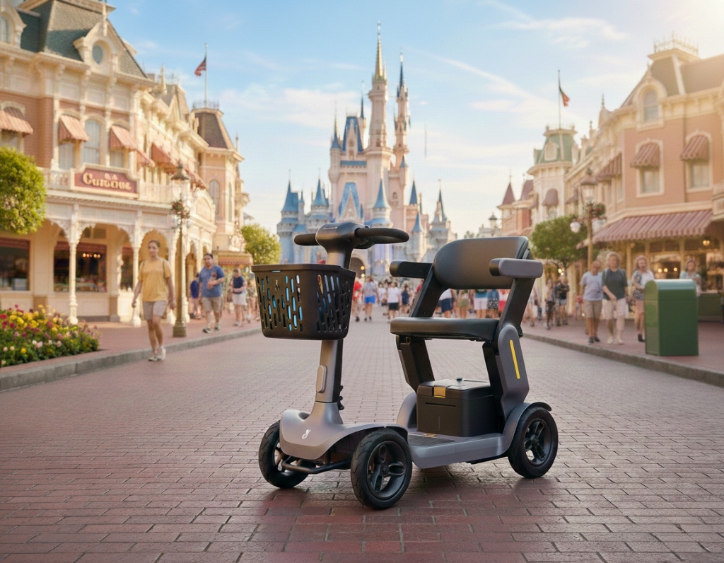 Magical Theme Park Castle with Scooter